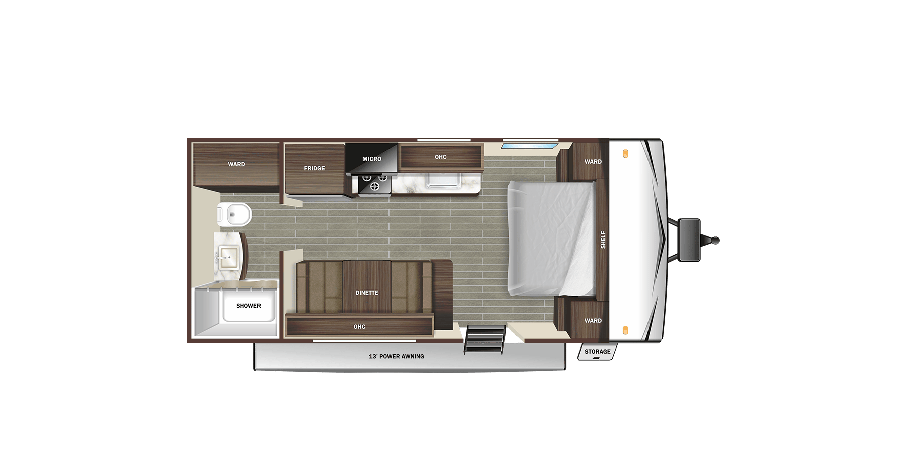 2023 Starcraft RV Autumn Ridge 182RB floorplan