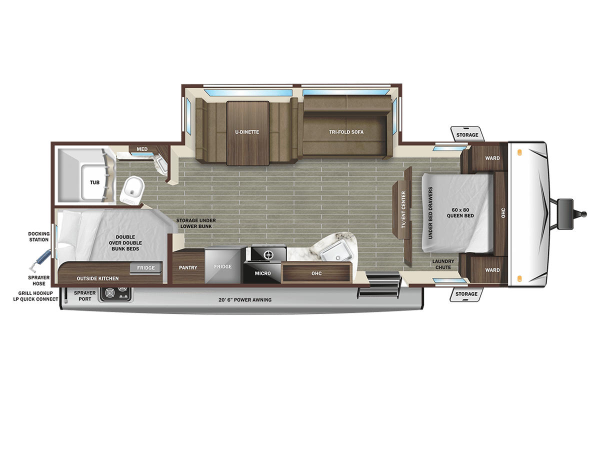 2023 Starcraft RV Super Lite 261BH floorplan
