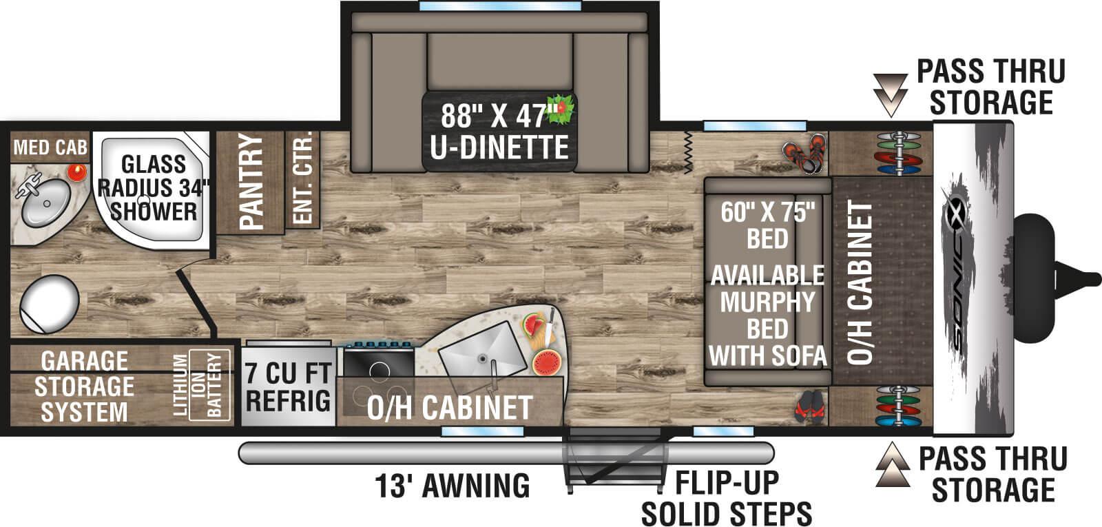 2023 Venture RV Sonic SN220VRBX floorplan