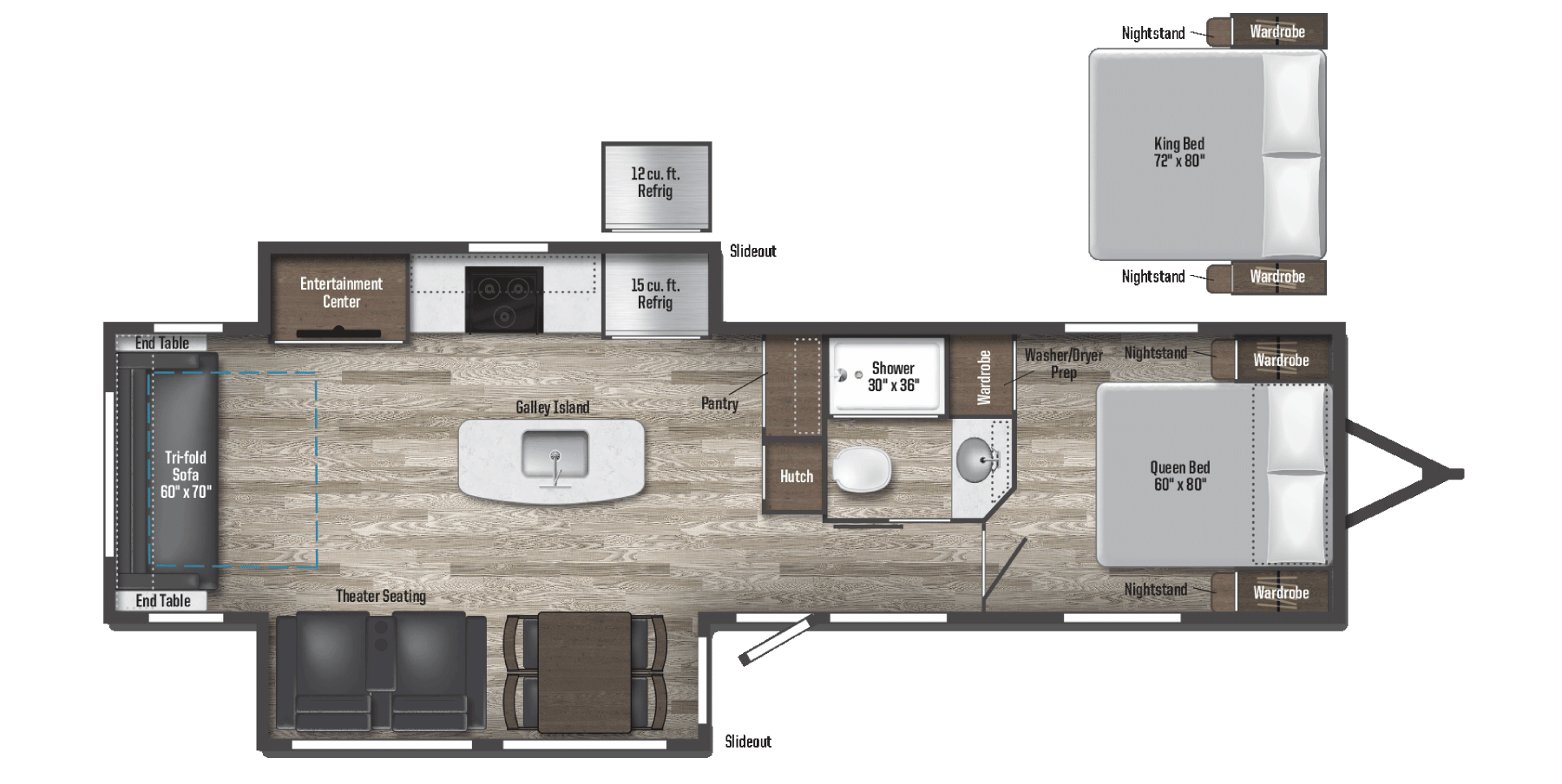 2023 Winnebago Voyage V3235RL floorplan