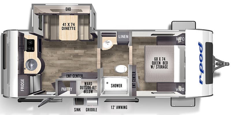 2023 Forest River R-Pod RP-202 floorplan