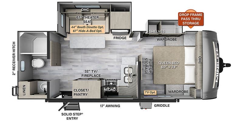 2023 Forest River Rockwood Mini Lite 2511S floorplan