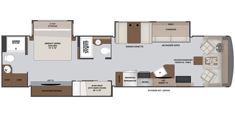 2023 Holiday Rambler Invicta 36DB floorplan