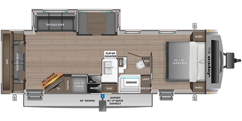 2023 Jayco White Hawk 29RL floorplan