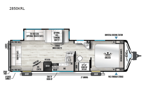 2024 East to West Alta 2850KRL floorplan