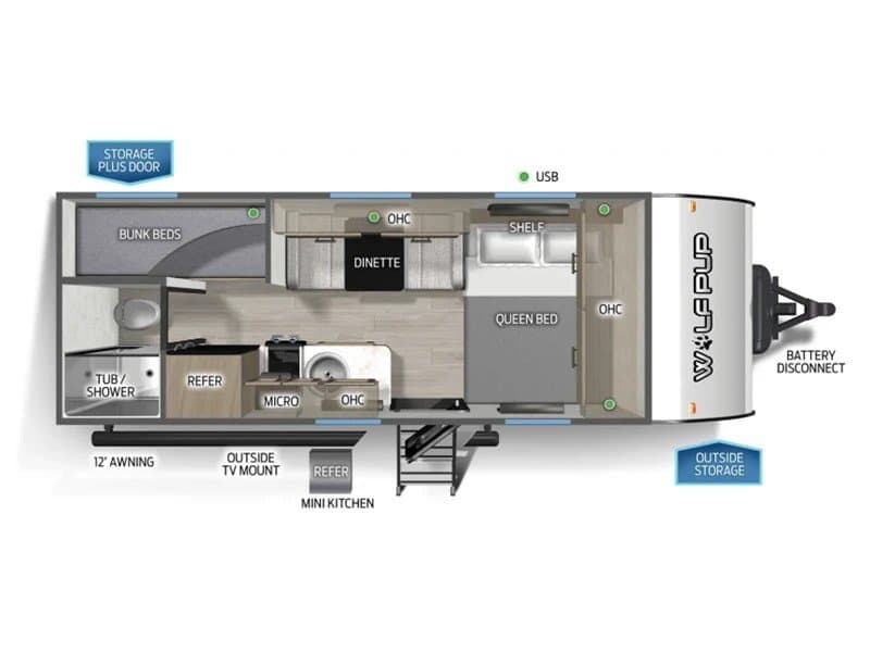 2024 Forest River 2024 Forest River Cherokee Wolf Pup Black Label - thumbnail 2