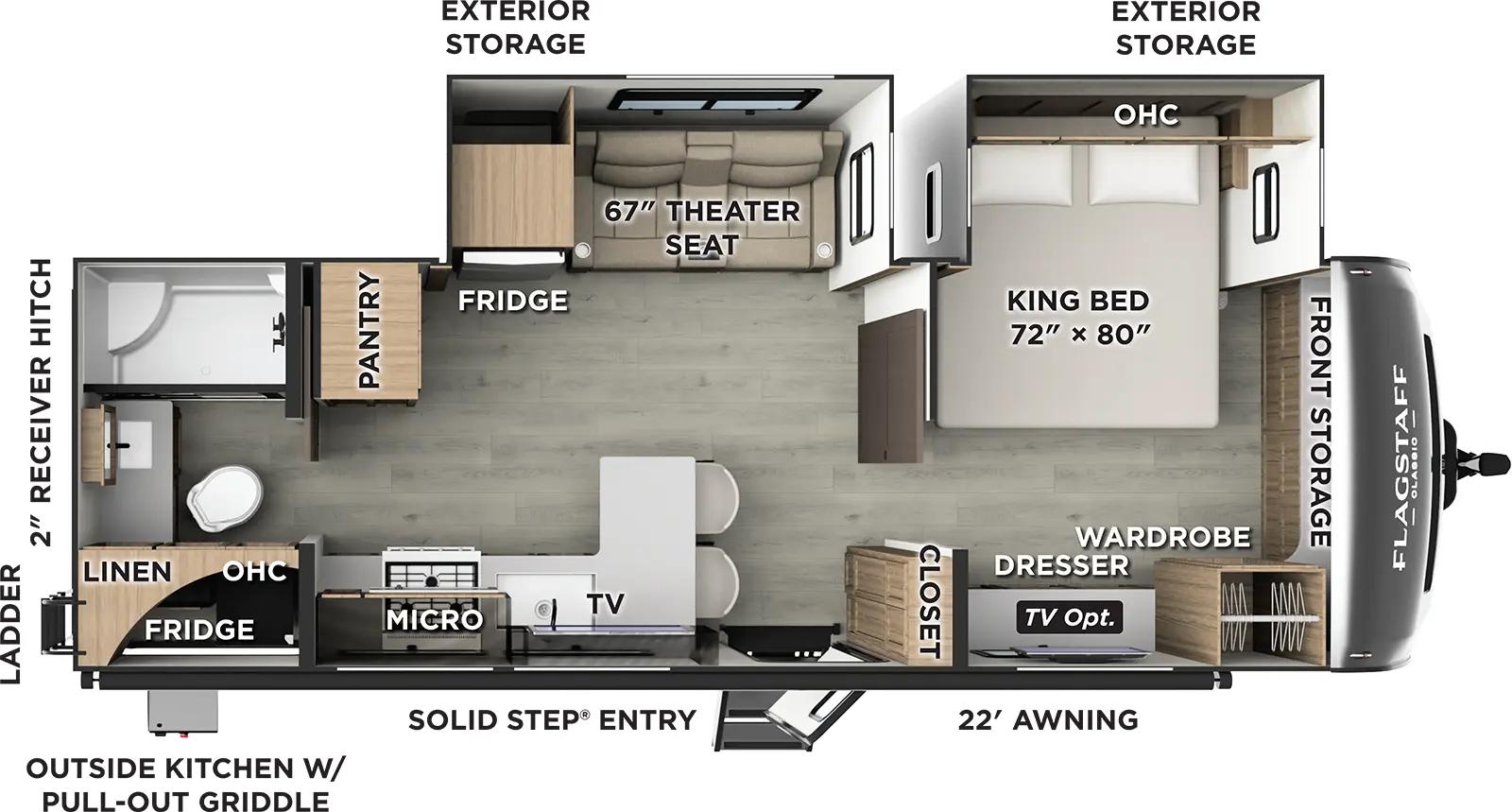2024 Forest River Flagstaff Classic 826KBS floorplan