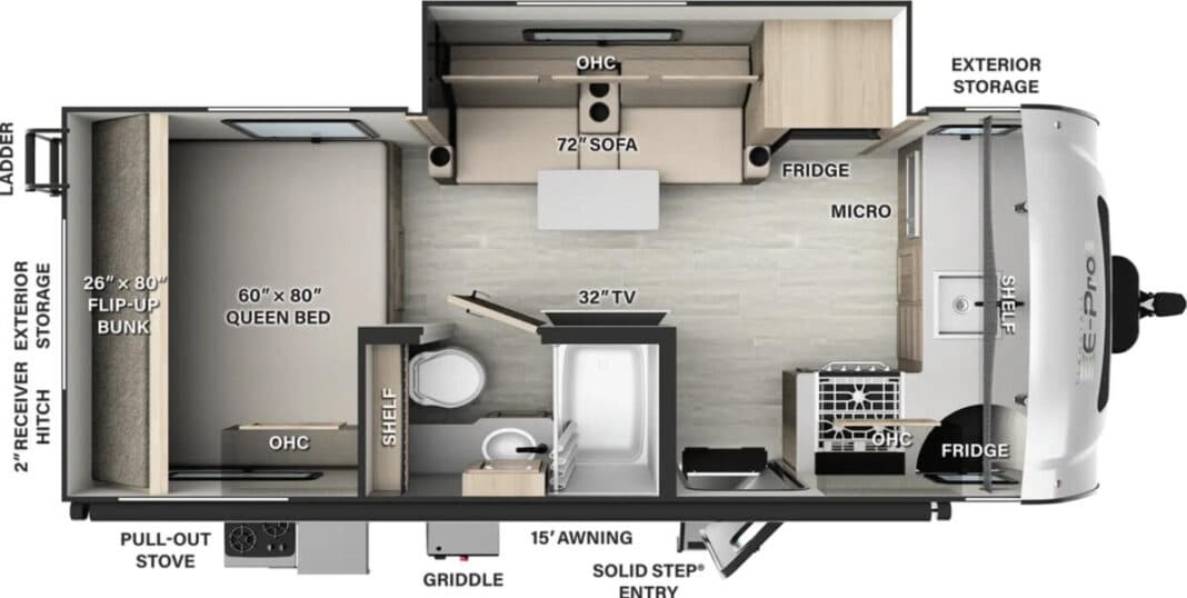 2024 Forest River Flagstaff E-Pro 20FKS floorplan