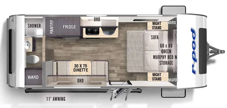 2024 Forest River R-Pod 192C floorplan