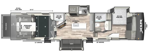 2024 Forest River XLR Nitro 39G15 floorplan
