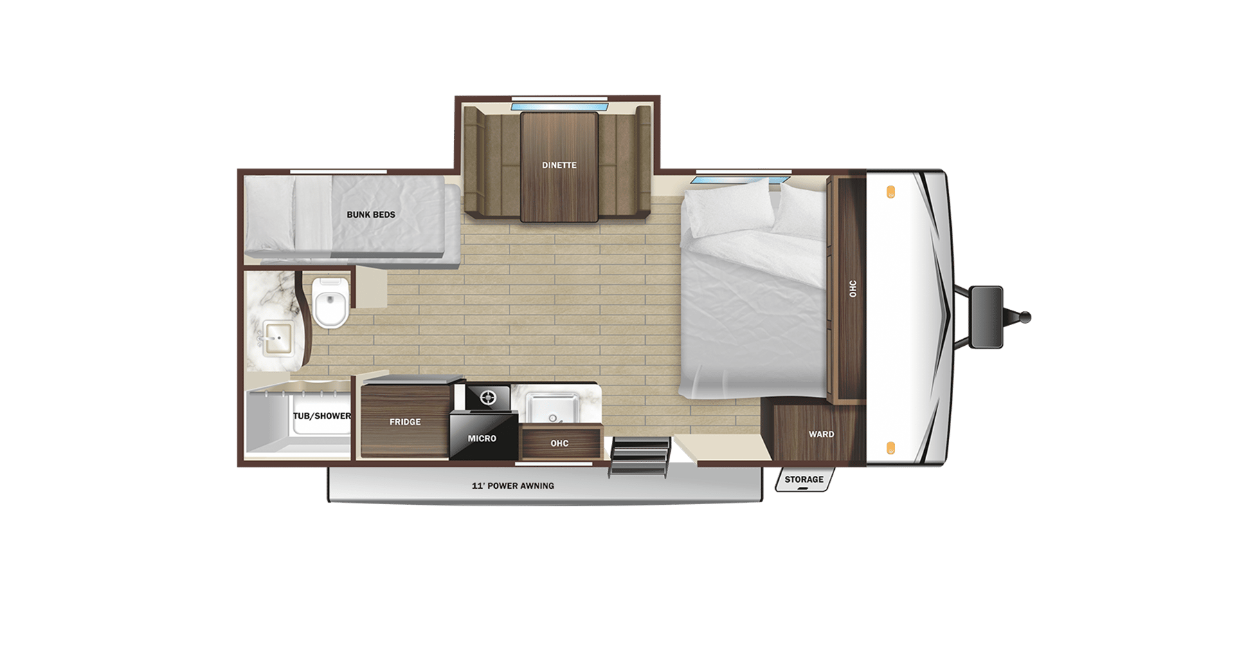 2024 Highland Ridge RV Open Range 180BHS floorplan