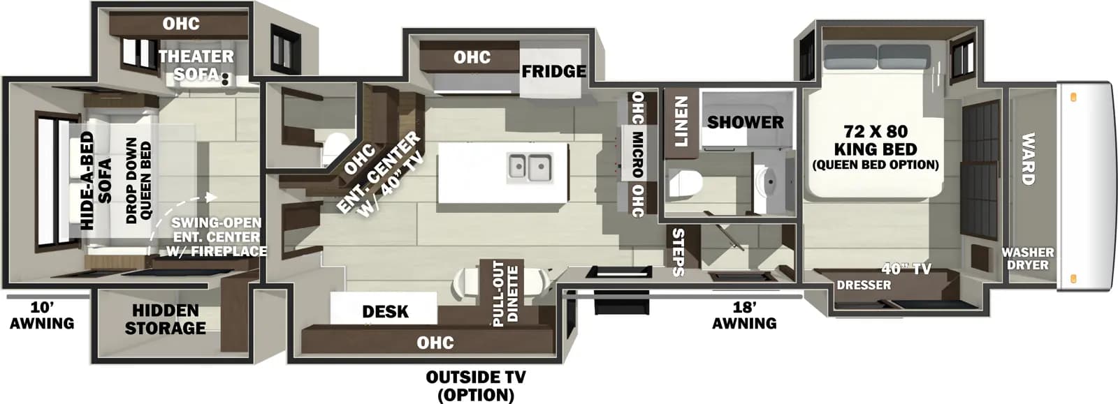 2024 Forest River Riverstone Legacy 442MC floorplan