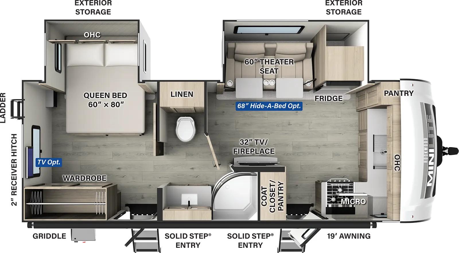 2024 Rockwood Mini Lite 2516S floorplan