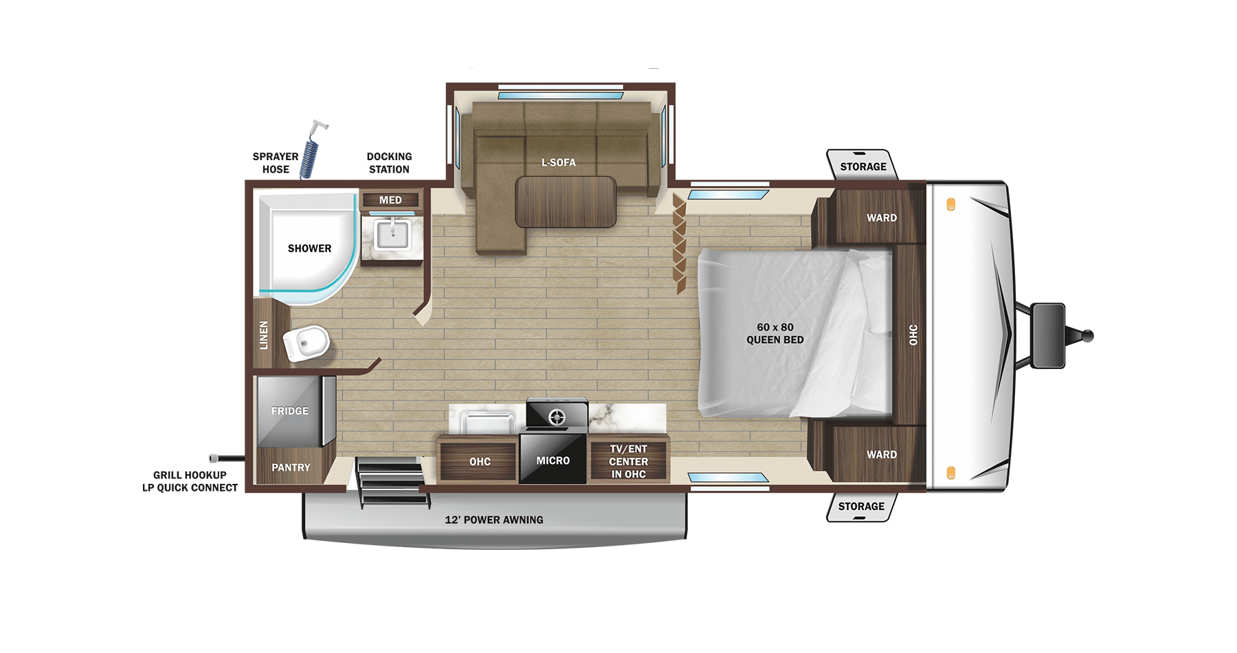 2024 Starcraft RV Super Lite 212FB floorplan