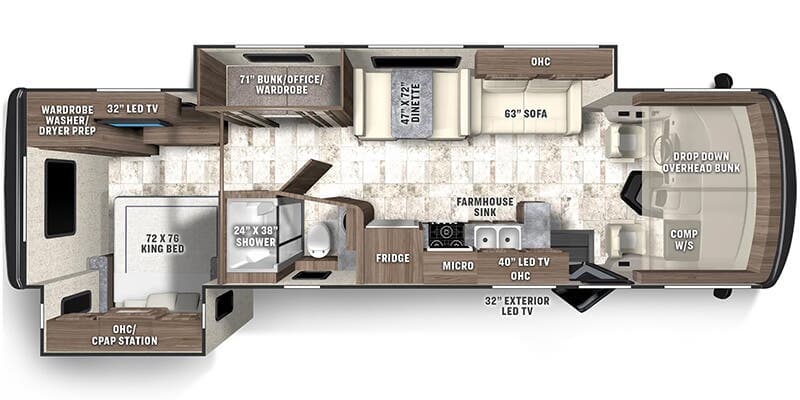 2024 Coachmen Pursuit 31ES floorplan