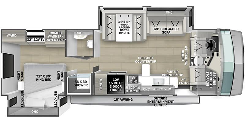2024 Forest River FR3 30DS floorplan