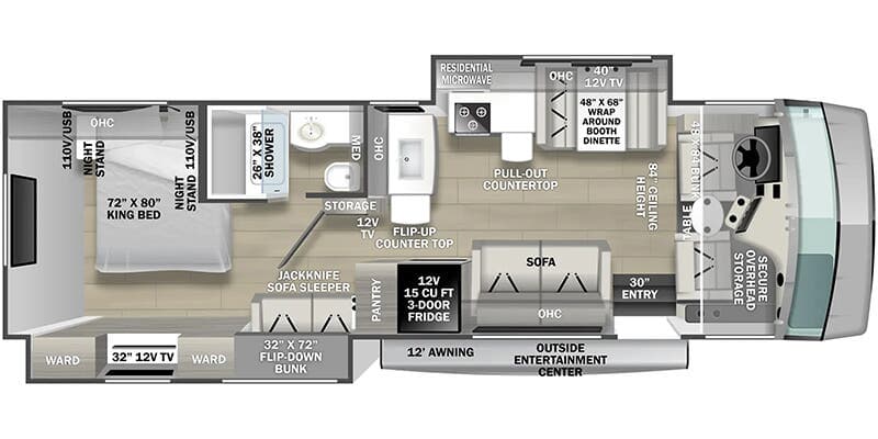 2024 Forest River FR3 32DS floorplan