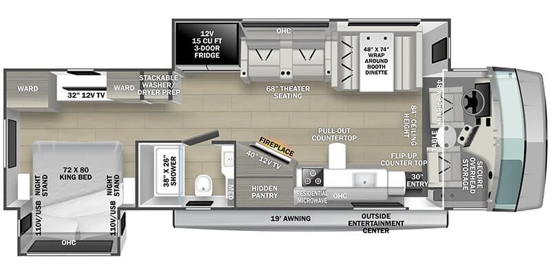 2024 Forest River FR3 33Z floorplan
