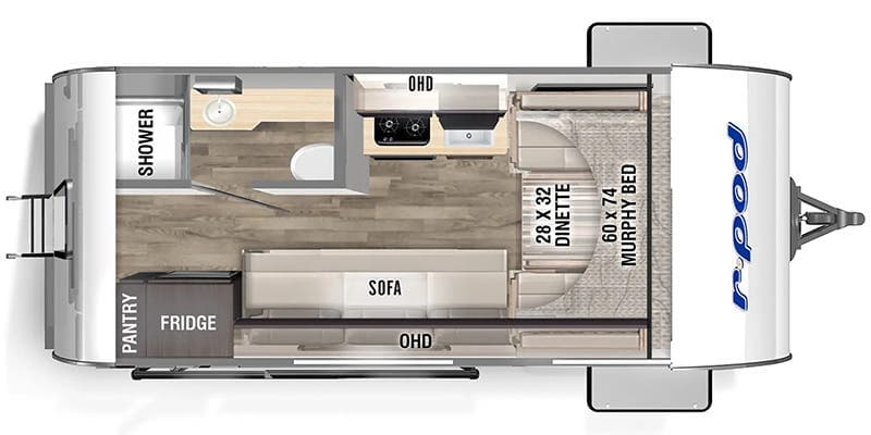 2024 Forest River R-Pod RP-153C floorplan