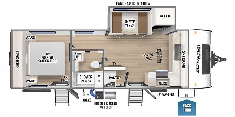 2024 Forest River Surveyor Legend 235FKLE floorplan