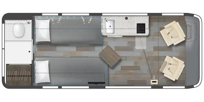 2024 Winnebago Travato 59KL floorplan