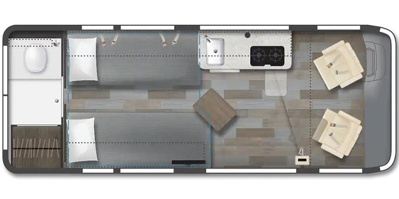2024 Winnebago Travato 59K floorplan