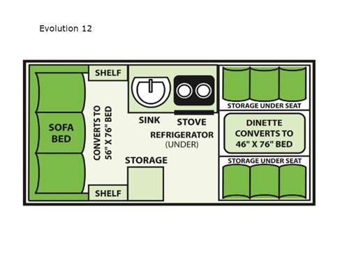 2025 Aliner Evolution 12 floorplan