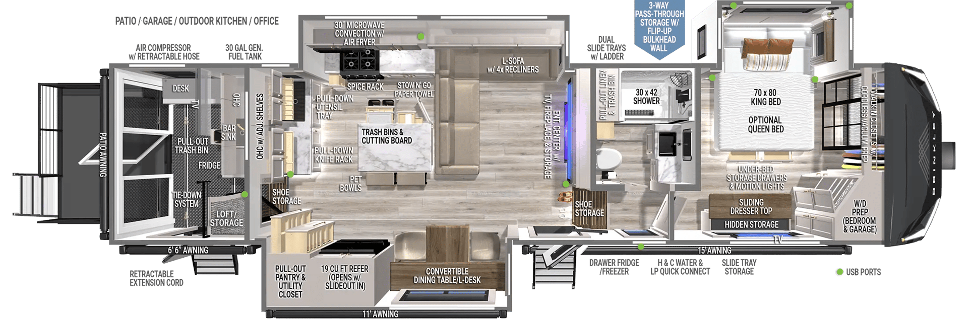 2025 Brinkley RV Model G 3250 floorplan