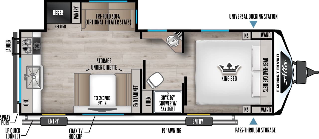 2025 East to West Alta 2375KRK floorplan