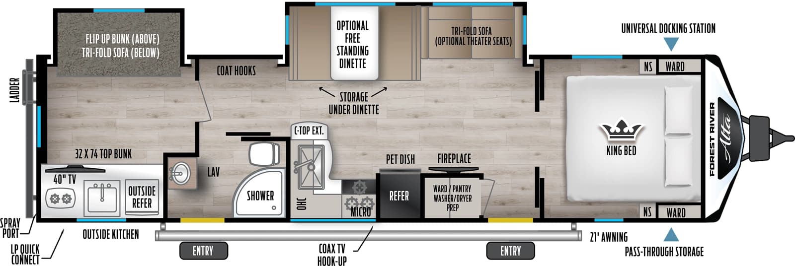 2025 East to West Alta 3150KBH floorplan