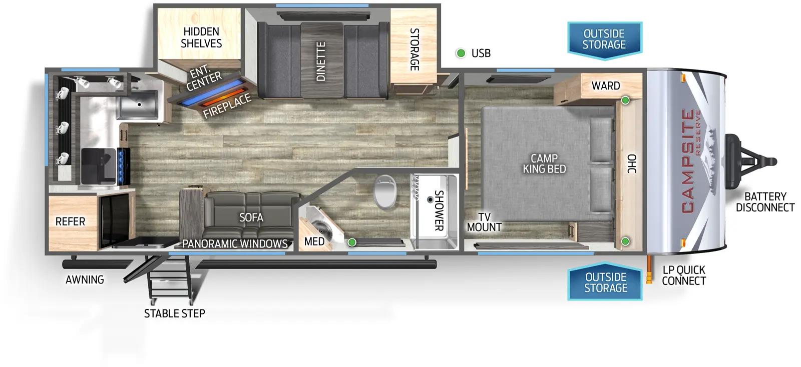 2025 Forest River Campsite Reserve 23BM floorplan