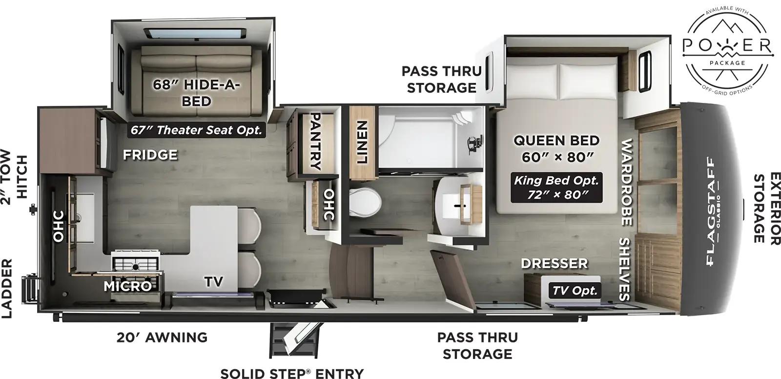 2025 Forest River Flagstaff Classic 281RK floorplan
