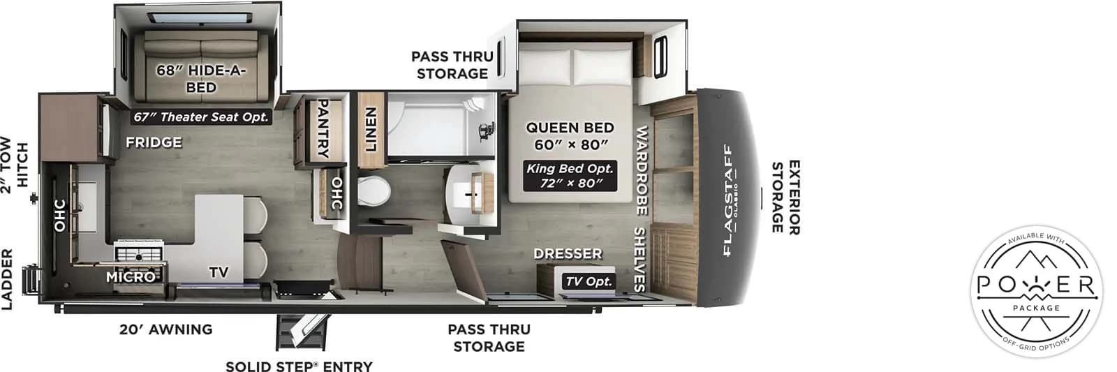 2025 Forest River Flagstaff Classic 281RK floorplan