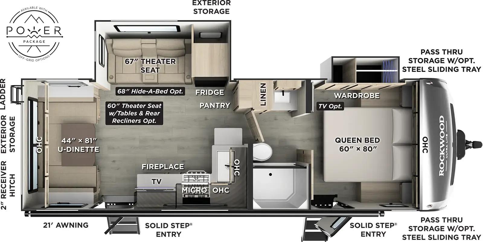 2025 Forest River Rockwood Ultra Lite 2618RD floorplan