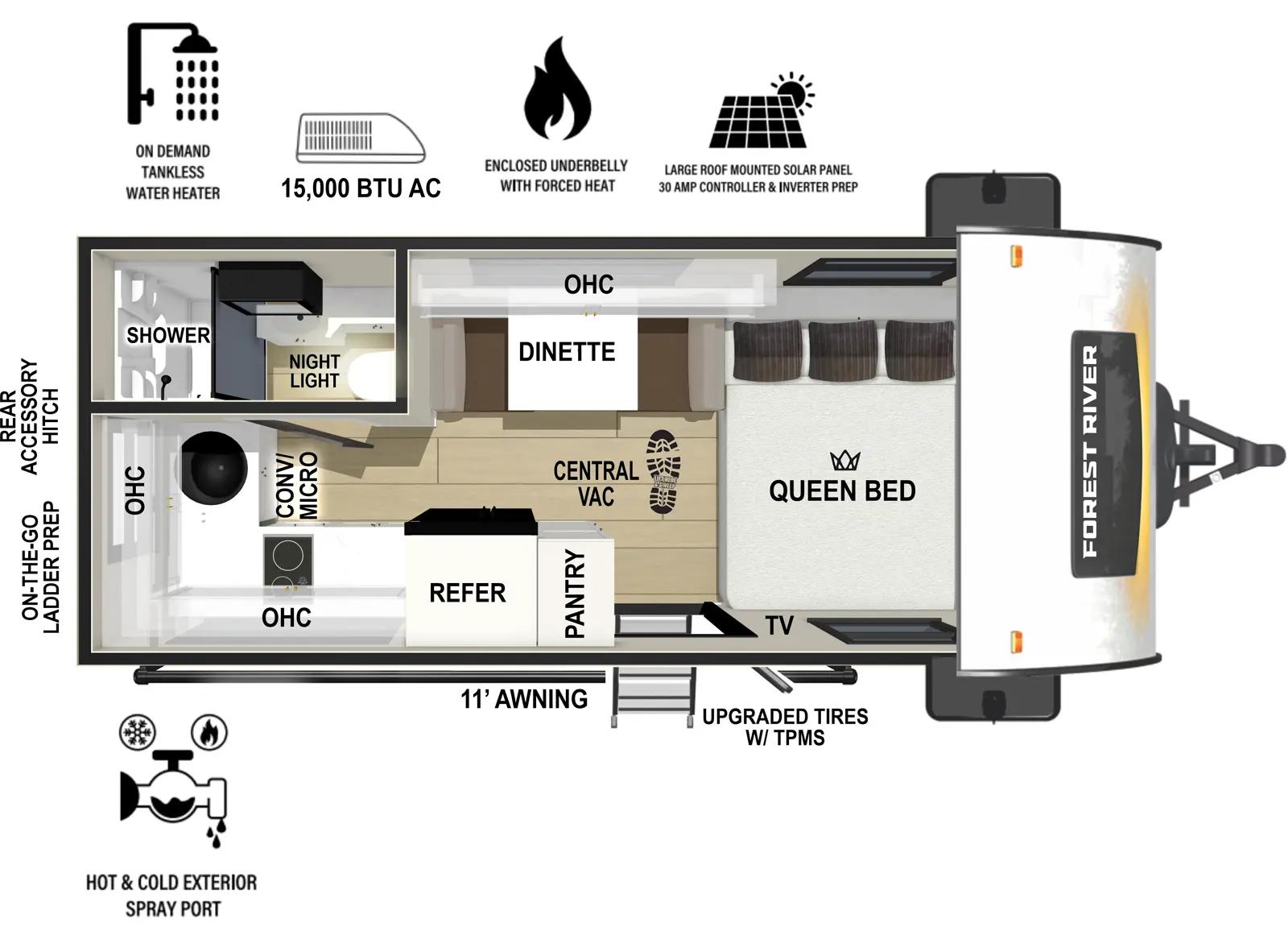 2025 Forest River Rpod 194 floorplan