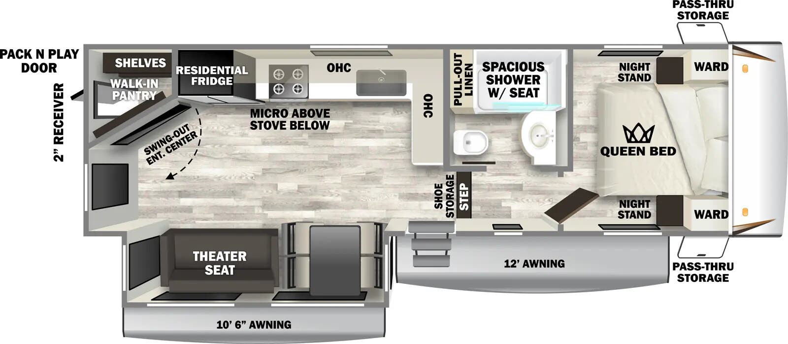 2025 Forest River Sabre 25RLS floorplan