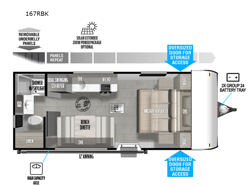 2025 Forest River Salem 167RBKX floorplan