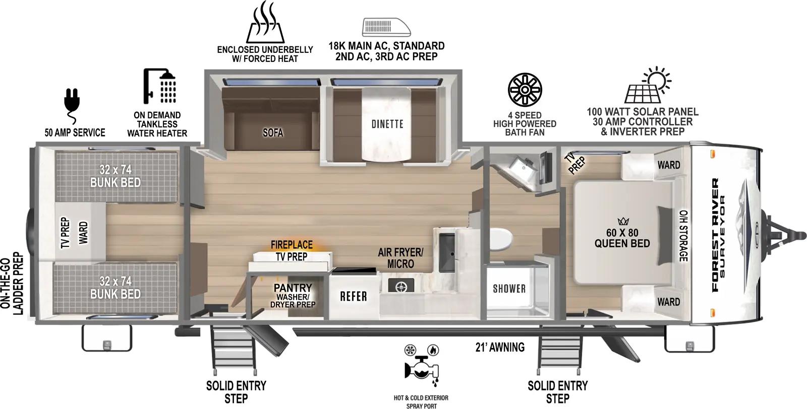 2025 Forest River Surveyor Legend 29CAMP floorplan