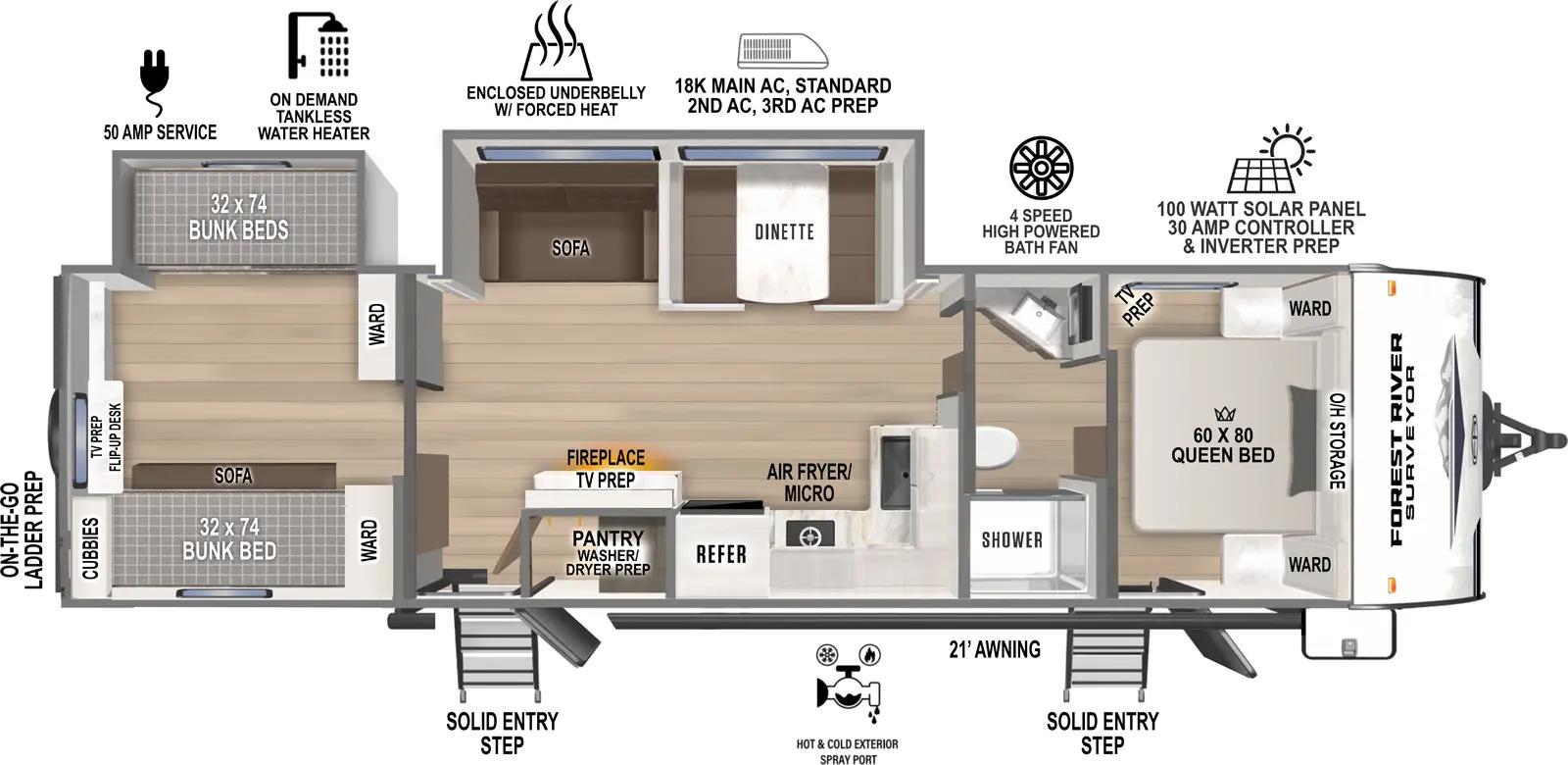 2025 Forest River Surveyor Legend X 32CAMP floorplan