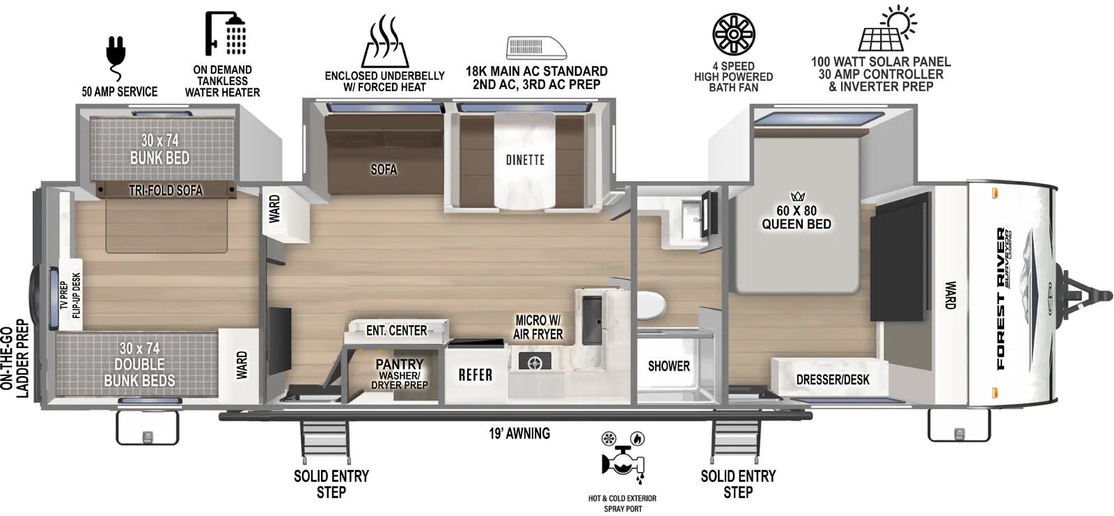 2025 Forest River Surveyor Legend X 34CAMP floorplan