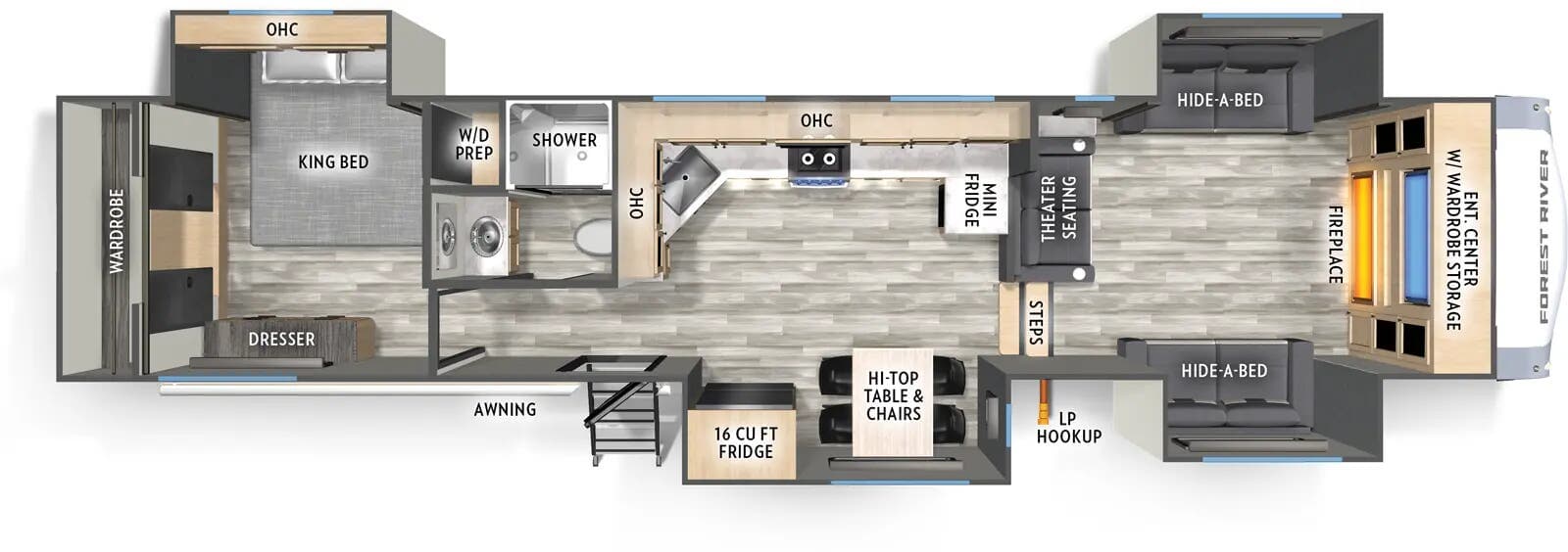 2025 Forest River Wildcat 35FL floorplan