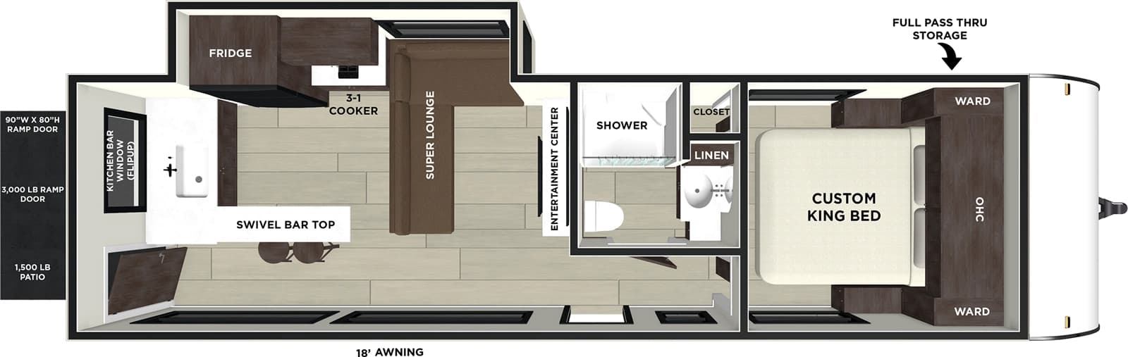 2025 Forest River Wildwood FSX 269VC floorplan
