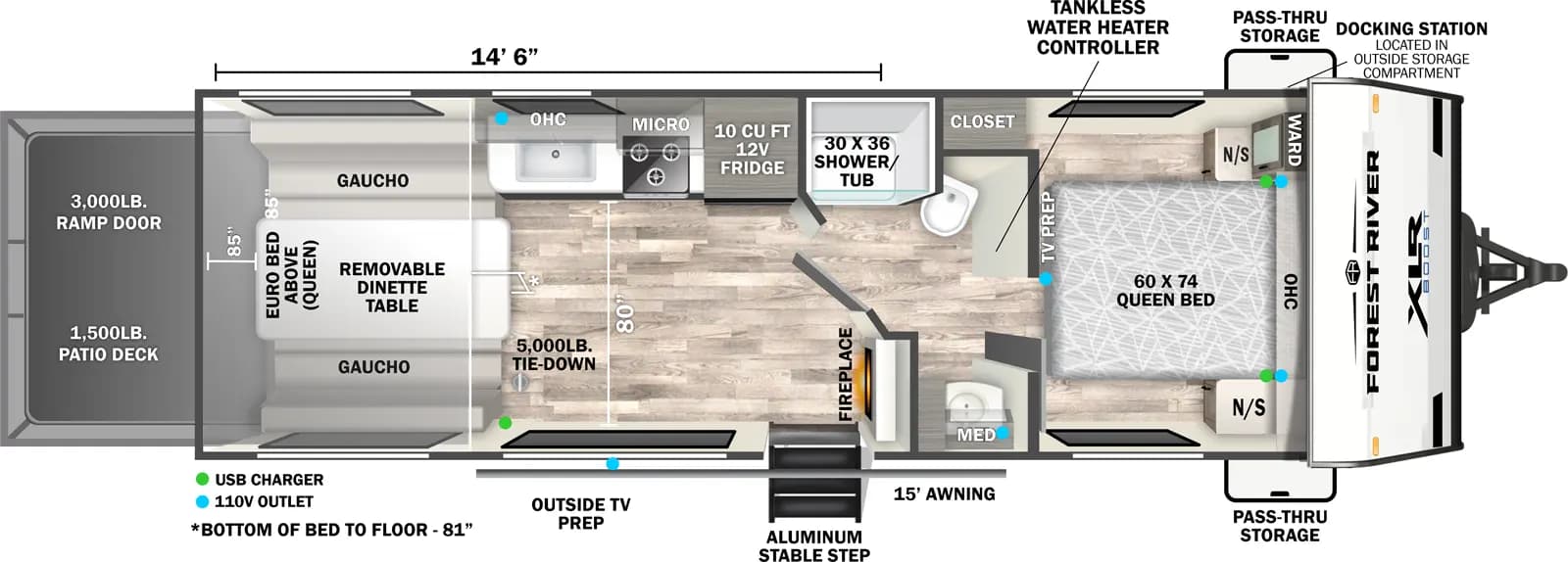 2025 Forest River XLR Boost 2514B floorplan