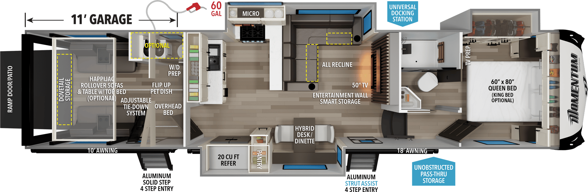 2025 Grand Design Momentum M-Class 344M floorplan