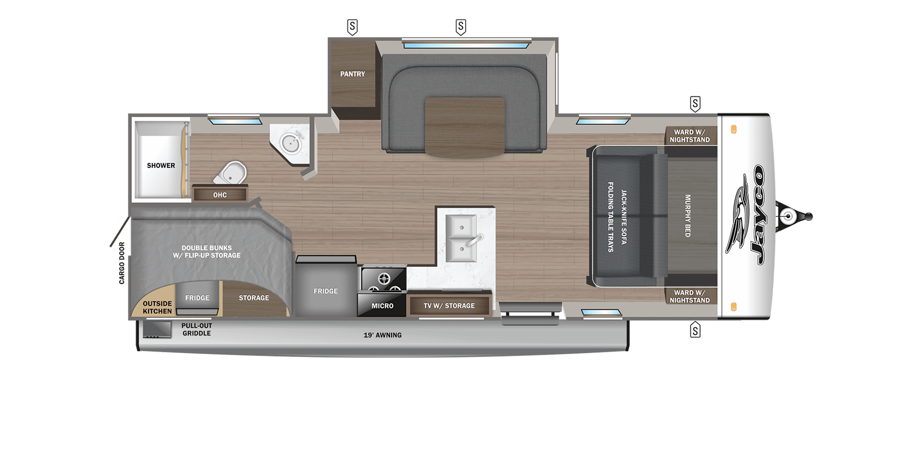 2025 Jayco Jay Feather 21MBH floorplan