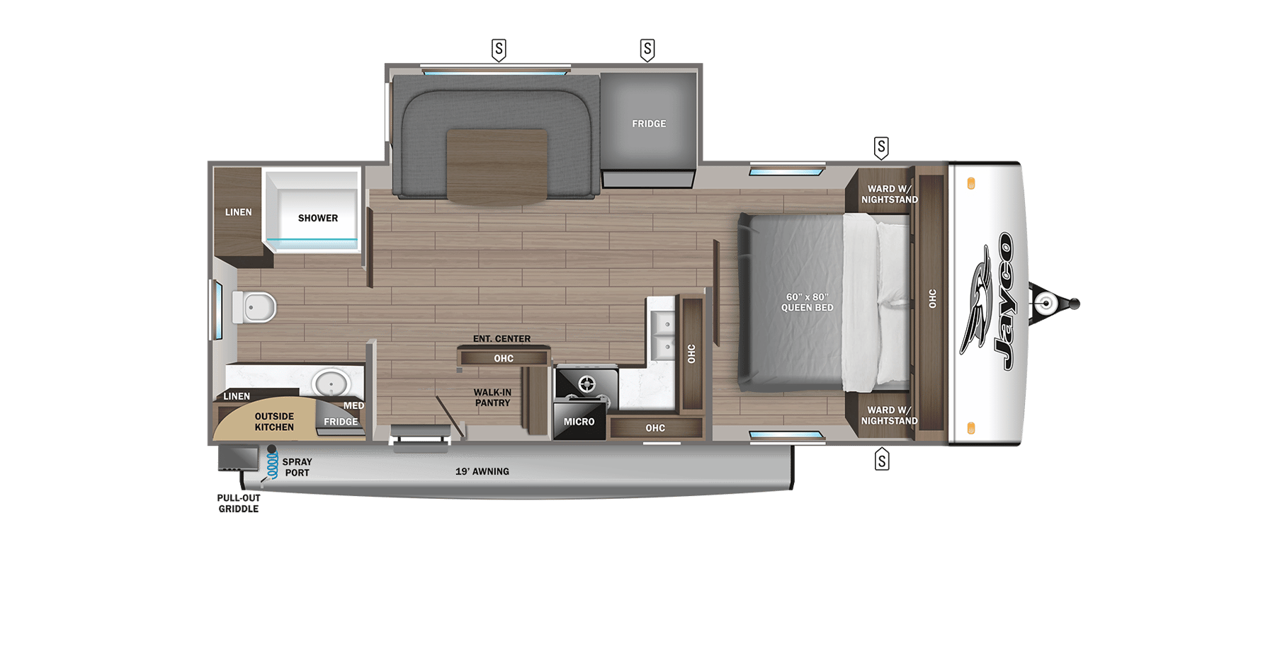 2025 Jayco Jay Feather 22RB floorplan