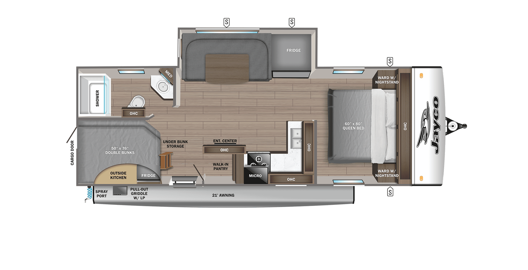 2025 Jayco Jay Feather 24BH floorplan