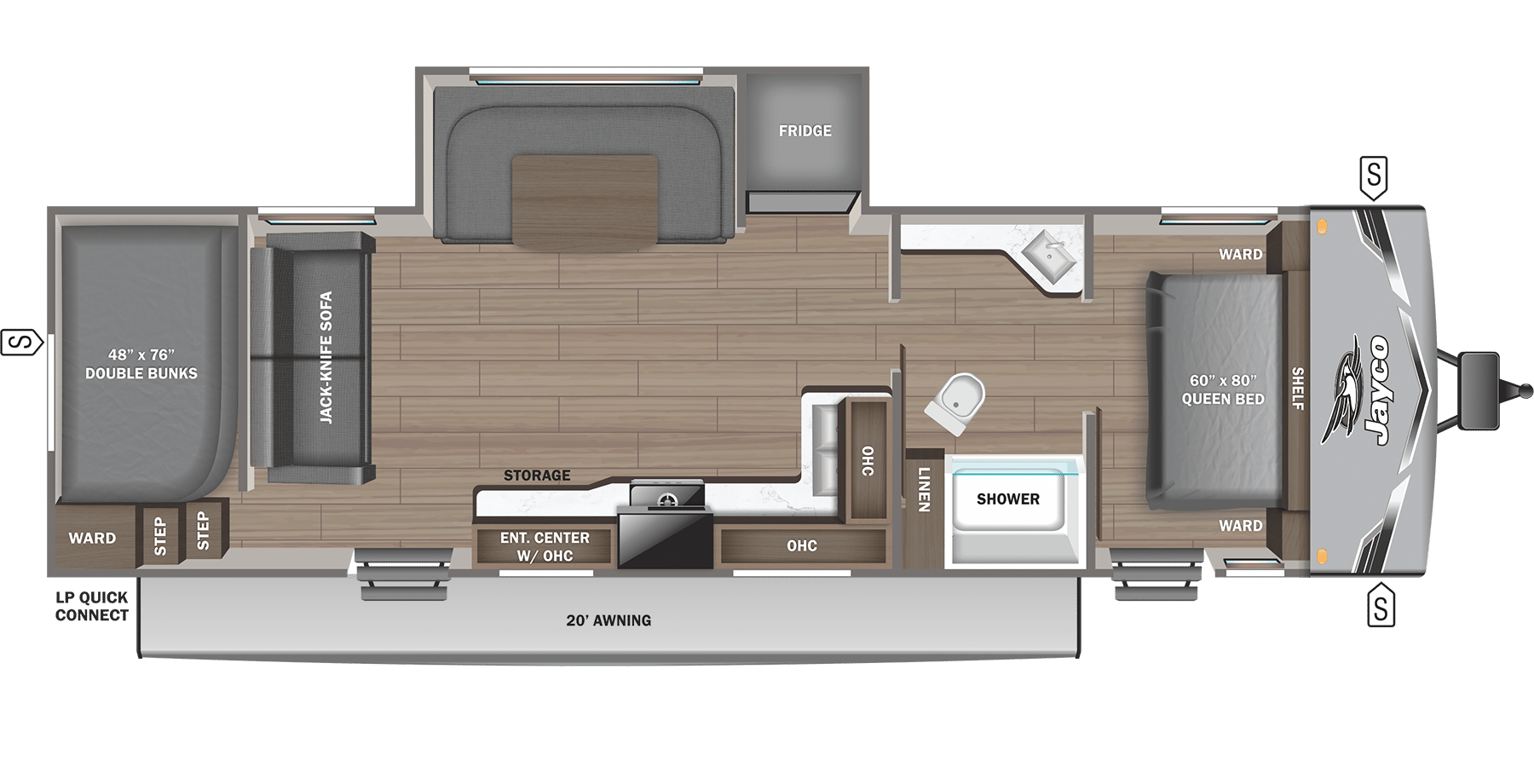2025 Jayco Jay Flight SLX 287BHS floorplan