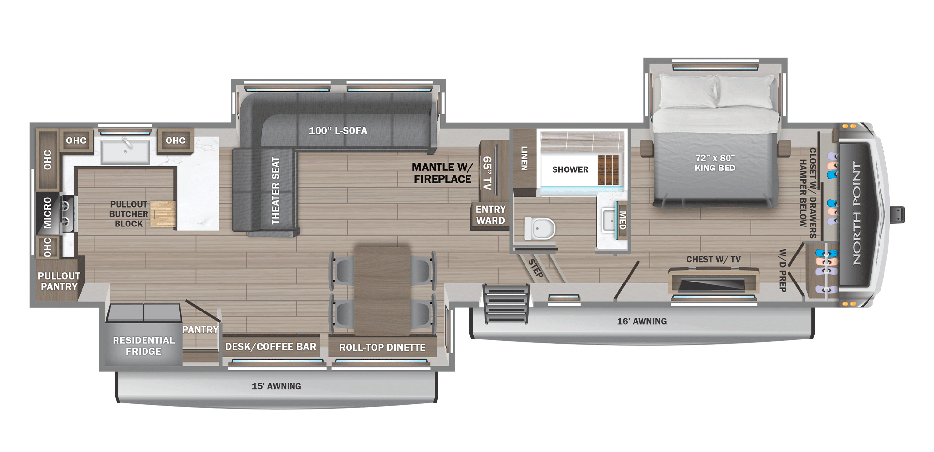 2025 Jayco North Point 365RKTS floorplan