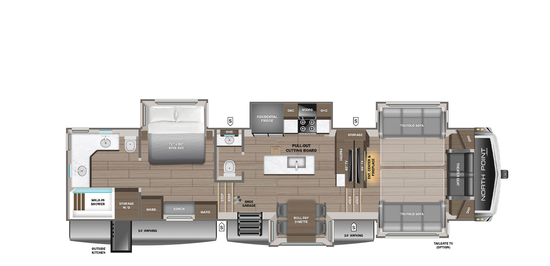 2025 Jayco North Point 382FLRB floorplan
